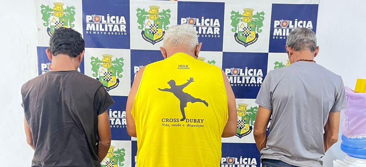 3 foram presos em Rosário Oeste suspeitos de furto de materiais de construção em Sorriso