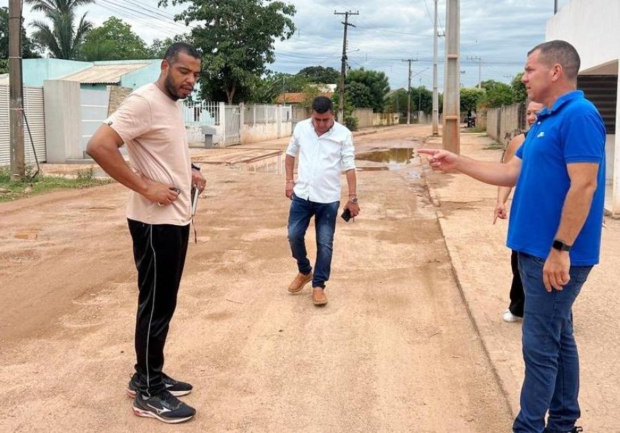 Bairro Monjolo recebe atenção da Prefeitura de Rosário Oeste. Obras devem começar após avaliação crítica