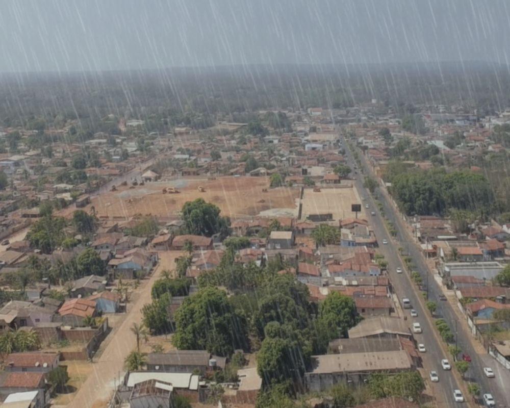 Tempo instável em Rosário Oeste: sábado de chuva forte e domingo com calor de 40°C
