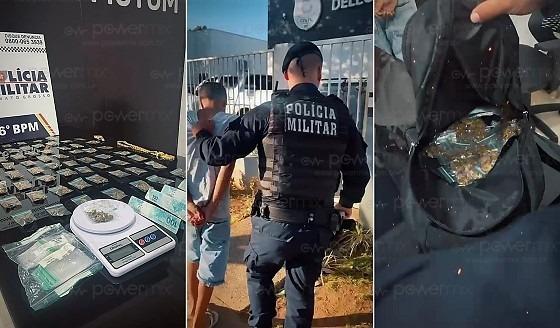 Adolescente é apreendido com mais de 60 porções de maconha em Nova Mutum