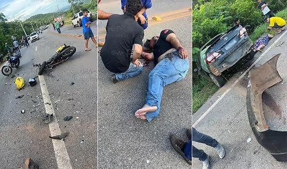 Grave acidente com capotamento deixa feridos na serra de Diamantino