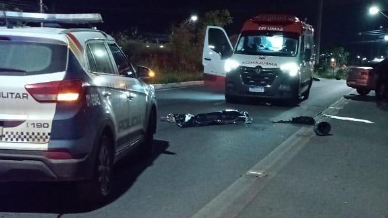 Homem morreu após perder controle e cair de moto em Cuiabá