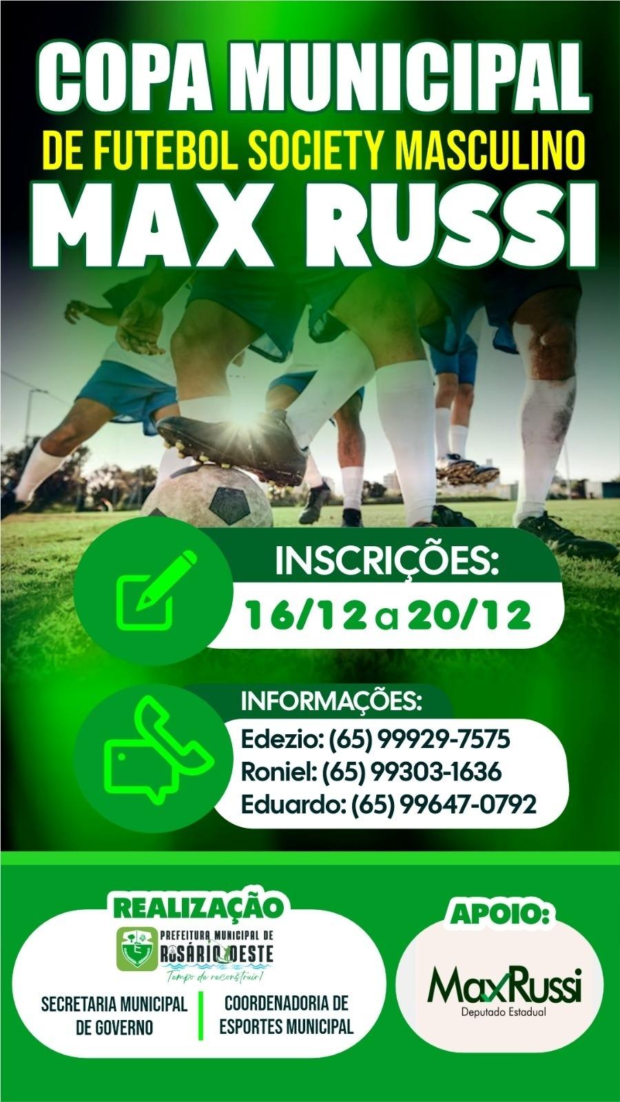 Rosário Oeste se prepara para a Copa Max Russi de Futebol Society Masculino