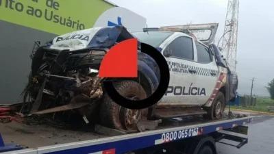 Veículo da PM é encontrado capotado às margens da BR-163 em Diamantino