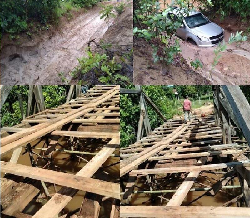 Motorista tem caminhonete destruída em desvio improvisado; Prefeitura de Guiratinga é condenada