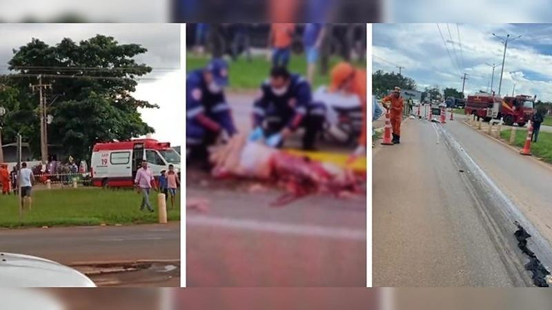 Mulher morre arrastada por caminhão e tem pernas dilaceradas em MT