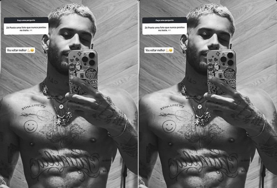Pelado? Zé Felipe posta 'nu' e atiça a web. 