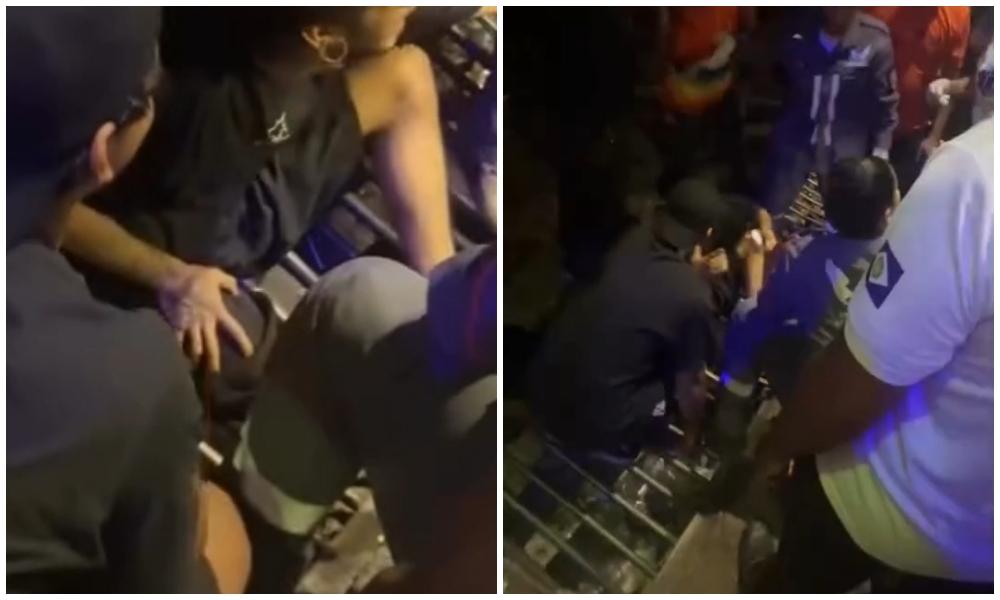 Folião foi resgatado após ficar preso em bueiro na Avenida Mato Grosso