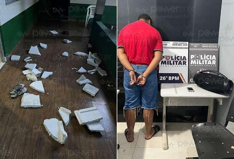 Funcionário é detido após surto e ameaças contra colegas em empresa às margens da BR-163, em Nova Mutum