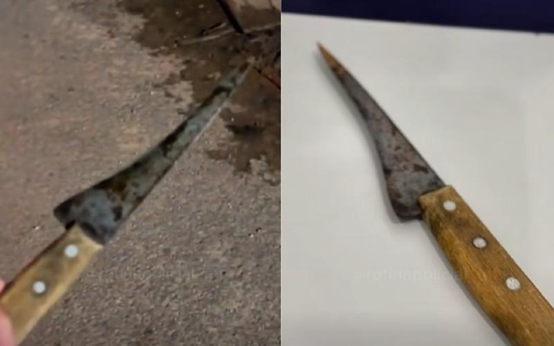 Homem é ferido no pescoço e na mão após ser atacado com faca pela companheira 