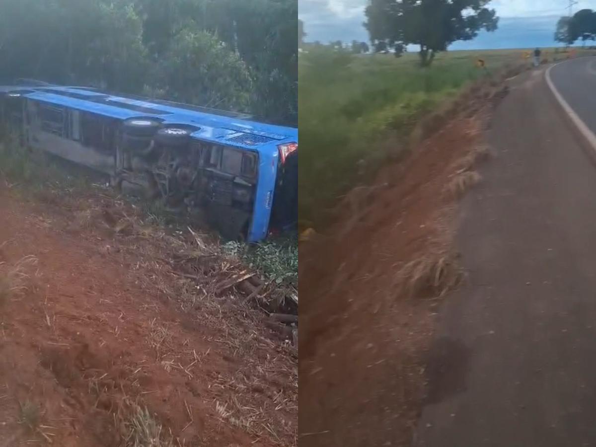 Ônibus de viagem tomba em MT; dois passageiros morreram