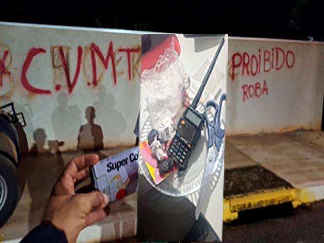 PM apreendeu adolescentes que picharam “CVMT” e “PROIBIDO ROBA” em muros de Ipiranga do Norte 