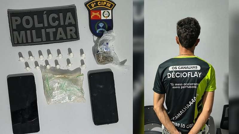 Violência doméstica e tráfico: Suspeito de agredir gestante é detido com drogas em distrito de Diamantino
