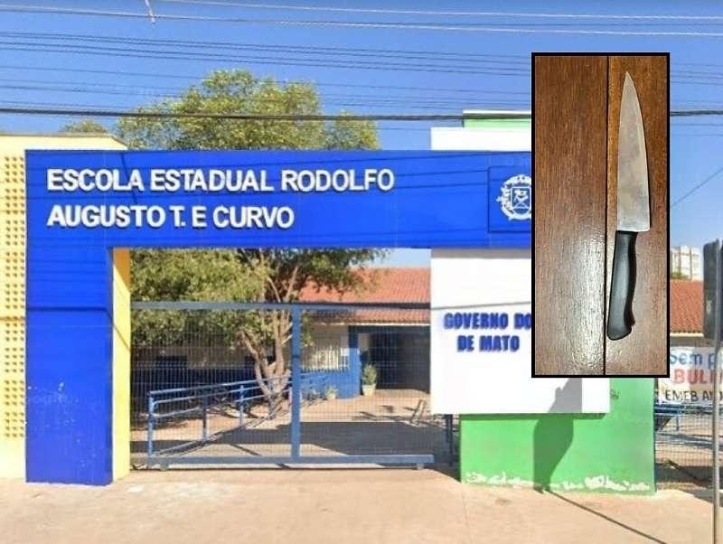 Adolescente é apreendida com faca após planejar ataque contra colega em escola de MT
