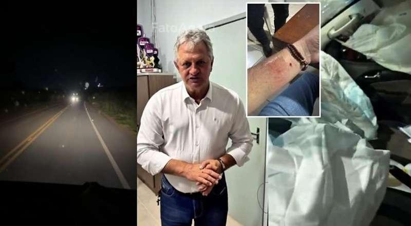Caminhonete com deputado sofre acidente em Nova Maringá/MT; airbarg evita tragédia