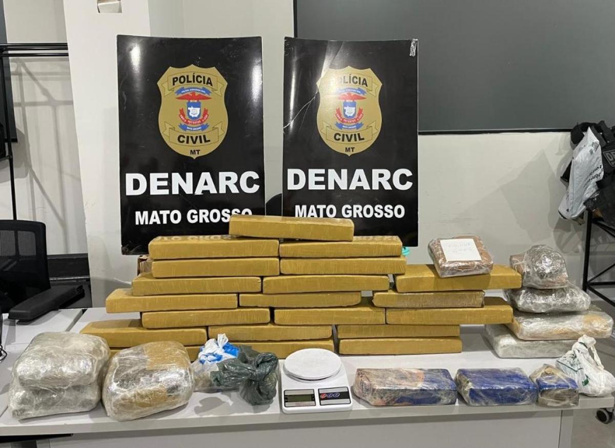 Depósito de entorpecentes é encontrado em área de mata de Várzea Grande
