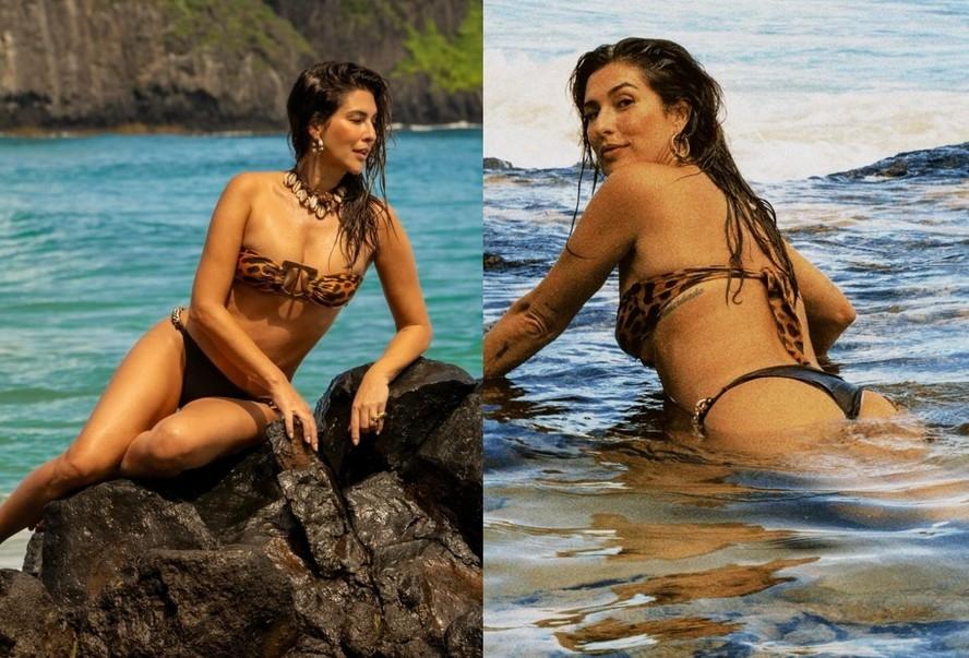 Fernanda Paes Leme abre baú de fotos em Fernando de Noronha e web reage: Totalmente perfeita