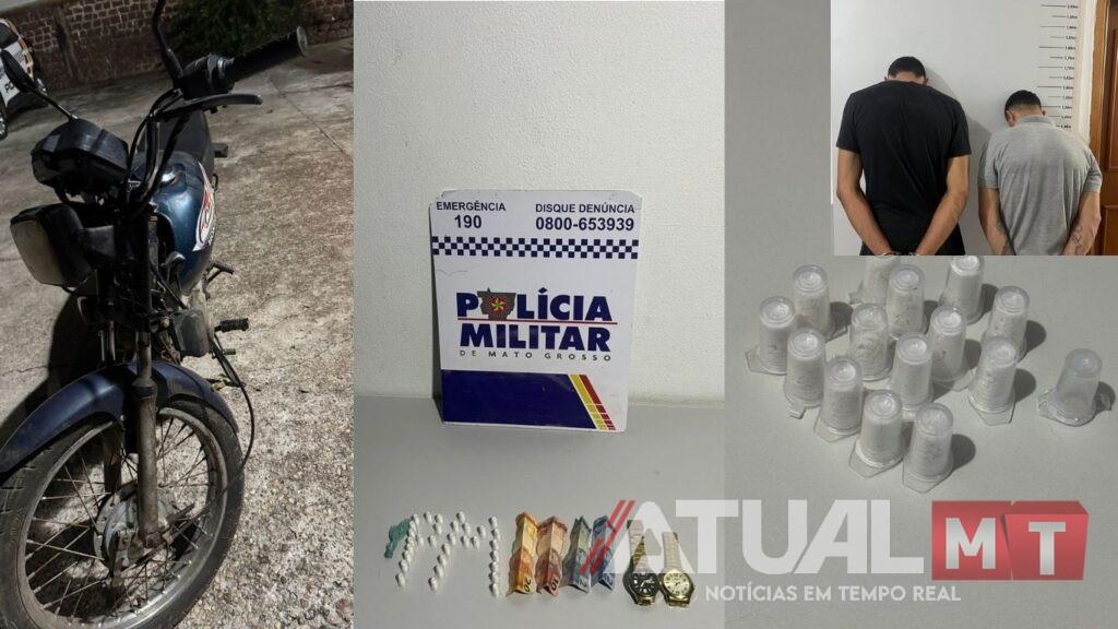 Prisão em Diamantino: Dupla foge de moto, mas acaba detida por suspeita de tráfico