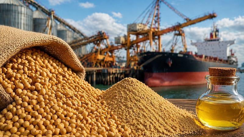 Soja avança nas exportações, mas recua no mercado brasileiro