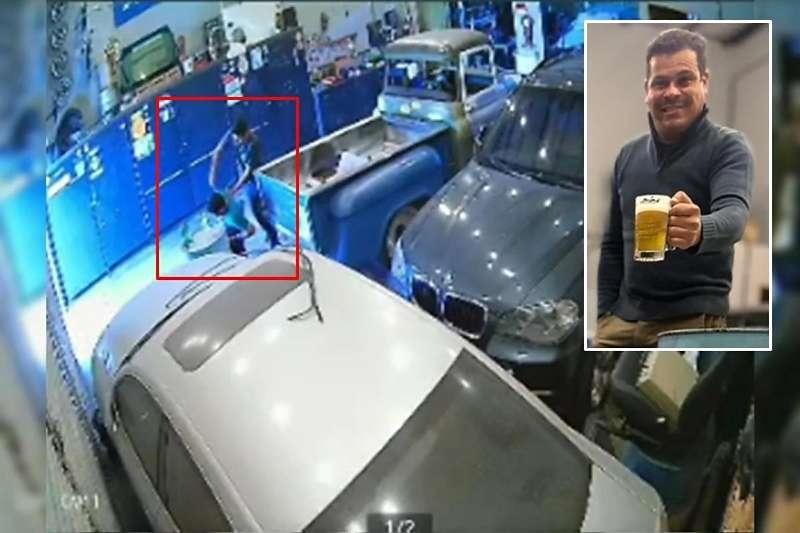 Câmeras flagram momento em que funcionário mata patrão em oficina