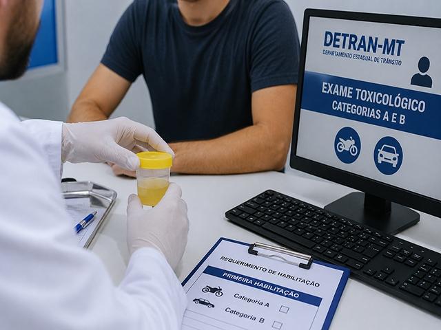 Detran-MT vai exigir exame toxicológico para primeira habilitação nas categorias A e B a partir de junho