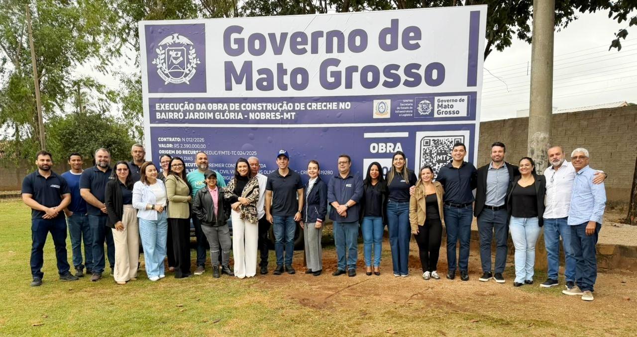 Nova creche em Nobres: Prefeitura lança obra no Jardim Glória