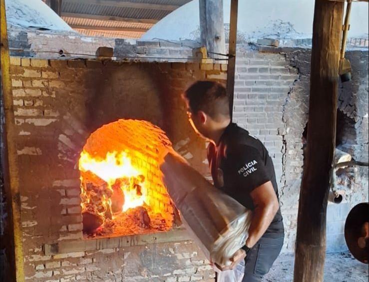 Polícia Civil queimou 170 quilos de drogas em Rosário Oeste