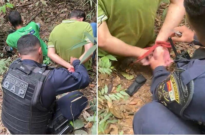 Ação da PM interrompe possível execução e resgata vítimas sequestradas em área de mata em Lucas do Rio Verde