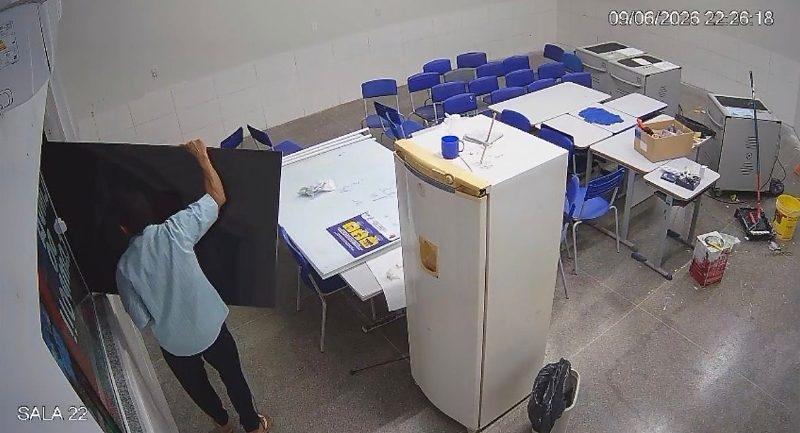 Furto em escola de Sorriso: Câmeras flagram e suspeito é preso