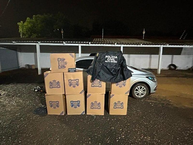 Mulher de 41 anos é presa com 495 caixas de cigarros contrabandeados em Nova Olímpia