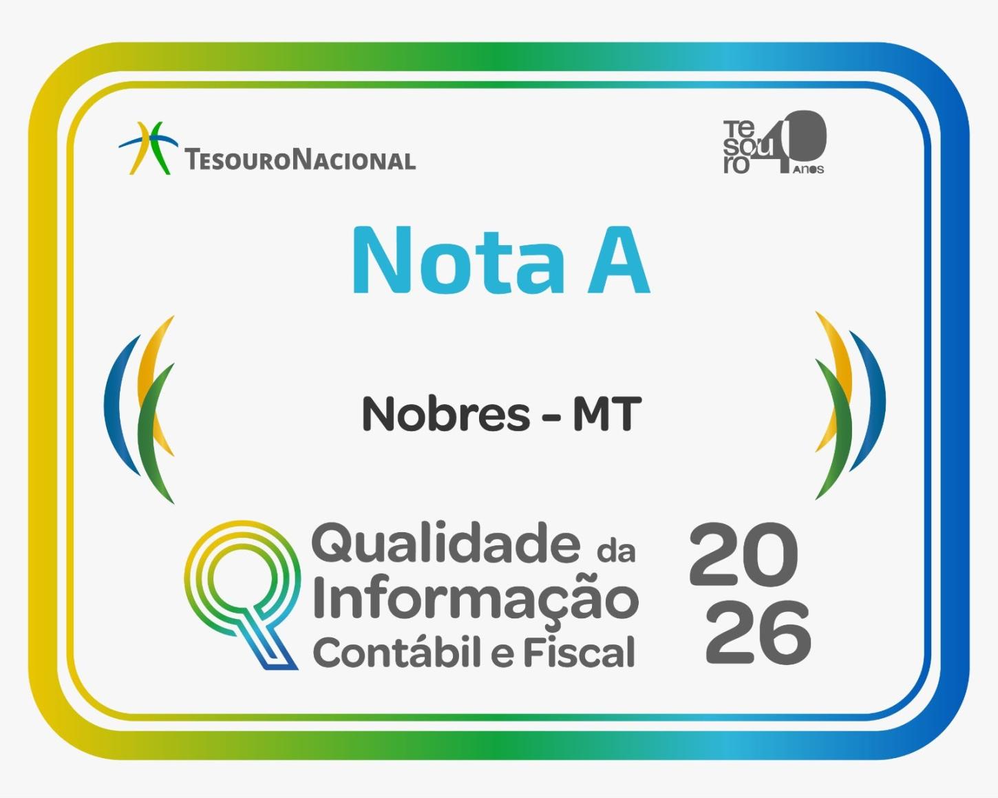 Nobres atinge nota máxima do Tesouro Nacional em gestão fiscal
