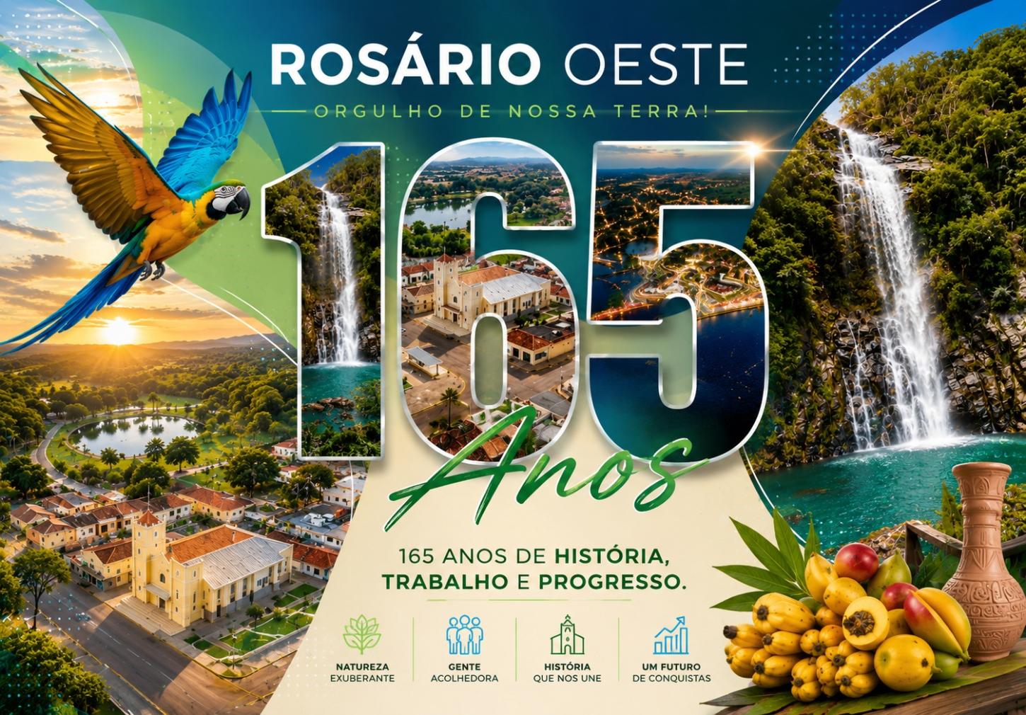 Rosário Oeste celebra 165 anos de história, belezas naturais e cultura no coração de Mato Grosso