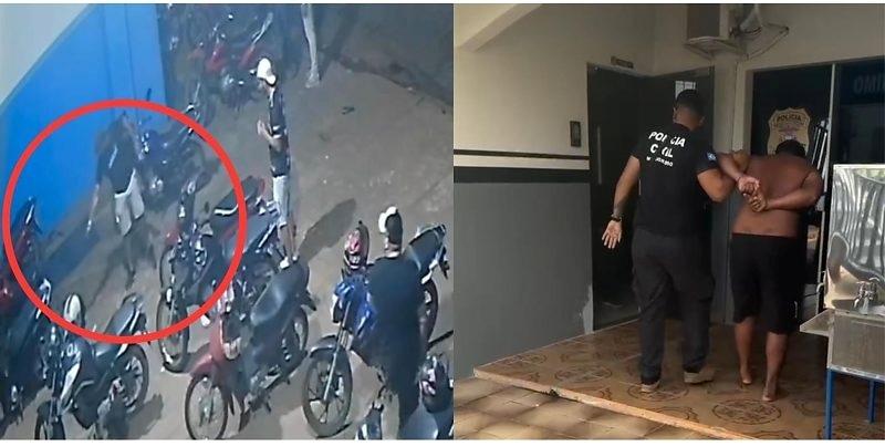 Câmera flagra ataque a tiros perto de casa noturna no interior de MT