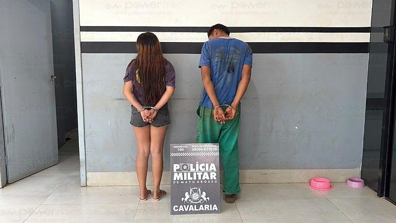 Casal é preso pela Cavalaria da PM com drogas e munições em Nova Mutum