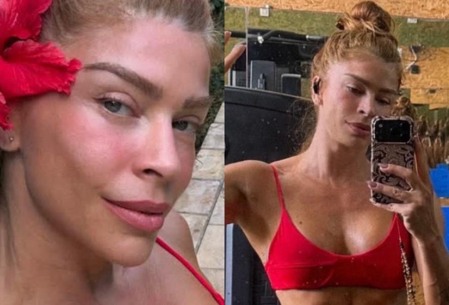 Depois de supercoxas, Grazi Massafera surpreende com vincos profundos no abdômen após treino