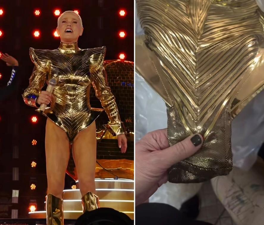 Estilista de Xuxa se pronuncia sobre figurino ‘cavado’ que causou polêmica e mostra detalhe do look