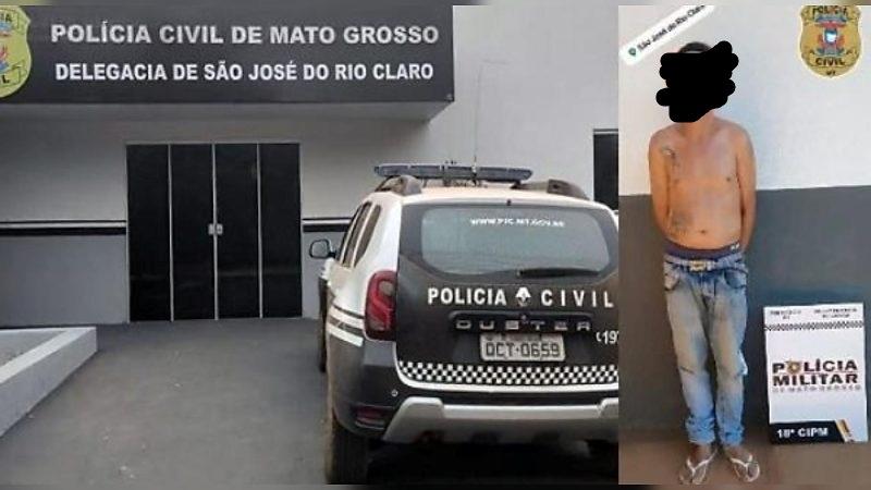 Homem com mandado por tráfico de drogas é preso pela PM em São José do Rio Claro/MT
