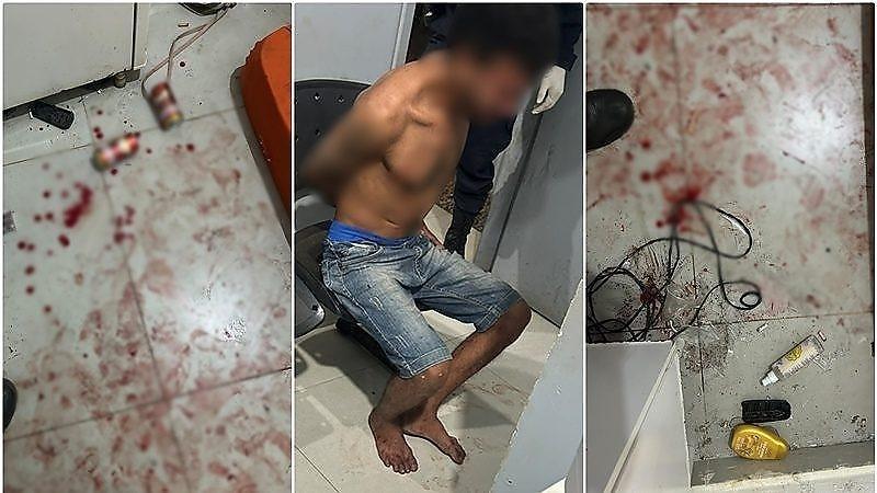 Homem quebra garrafa na cabeça da companheira e acaba preso