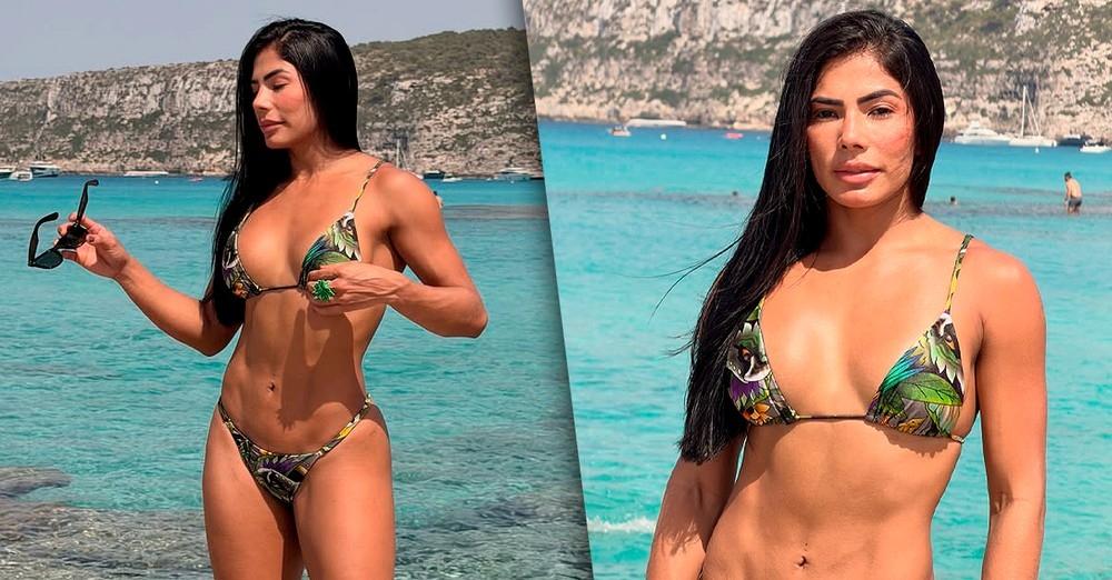 Marciele abre álbum da viagem à Espanha e posa de biquíni em mar cristalino