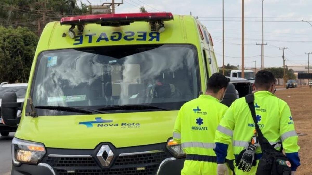 Motociclista fica ferido em acidente com caminhão em VG