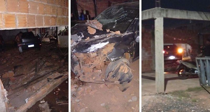 Motorista embriagado é preso após invadir residência com caminhonete em MT