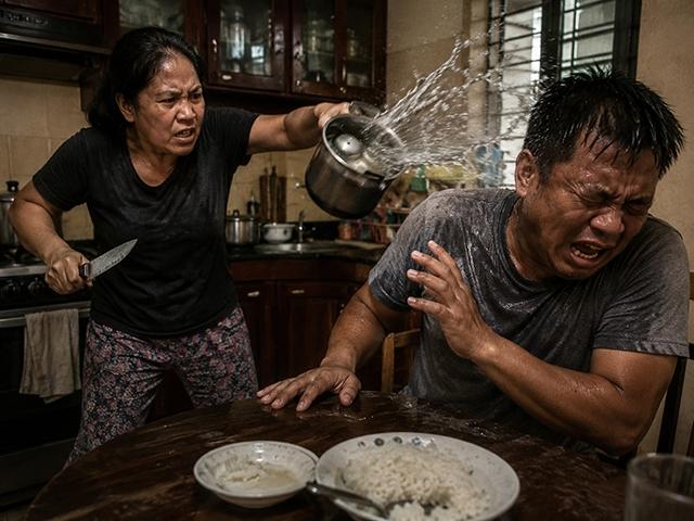 Mulher joga água quente e esfaqueia marido após ele reclamar do arroz