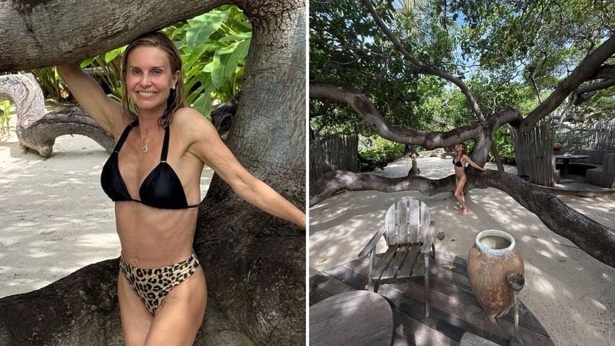 Paula Burlamaqui posa de biquíni em foto sem filtros ou edições: 'Gratidão por estar onde estou'