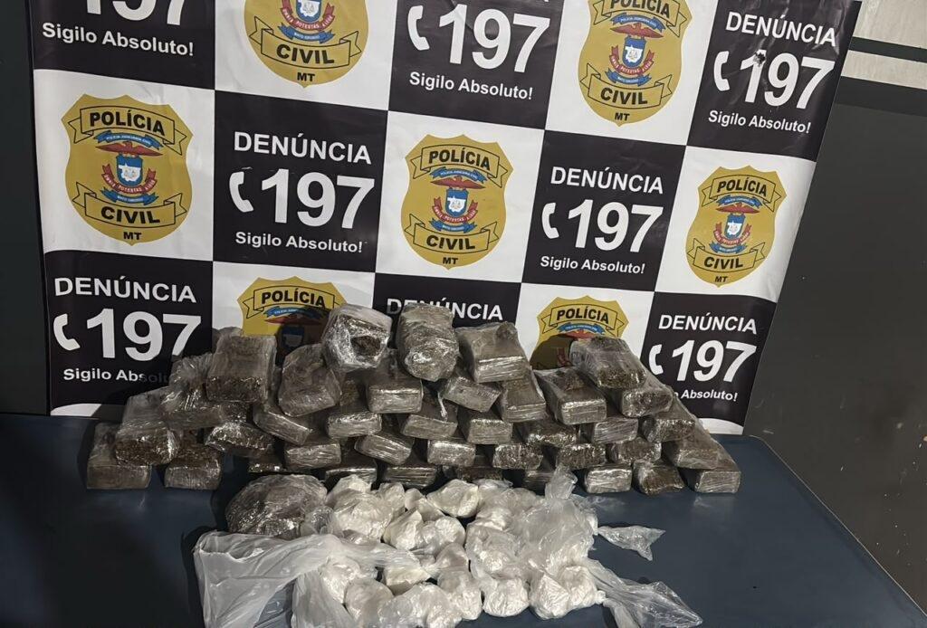 Polícia Civil apreende 22 quilos de drogas em Barra do Bugres