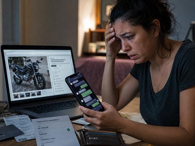 Sorriso: Mulher perde R$ 10 mil em golpe tentando comprar moto pelo Facebook