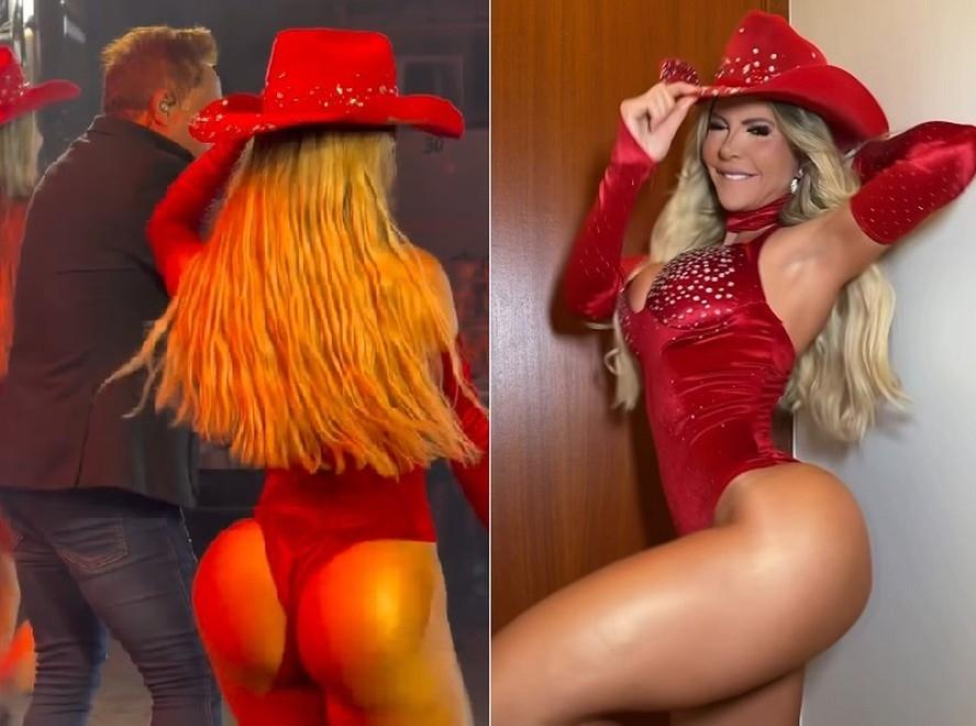 Bailarina de Leonardo esclarece se bumbum é natural e fala de comparações com mulher do cantor