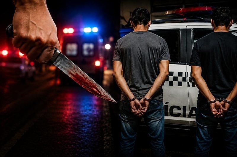 Dois irmãos são esfaqueados após briga e suspeitos são presos em Sorriso