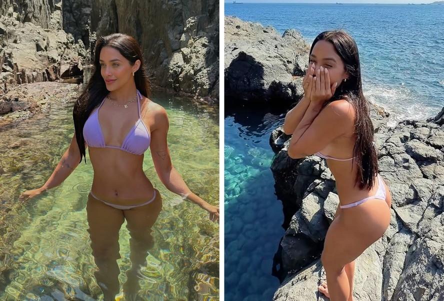 Ex-BBB Eva Pacheco mostra fotos em Noronha e faz legenda sugestiva: 'Salgada, mas doce'