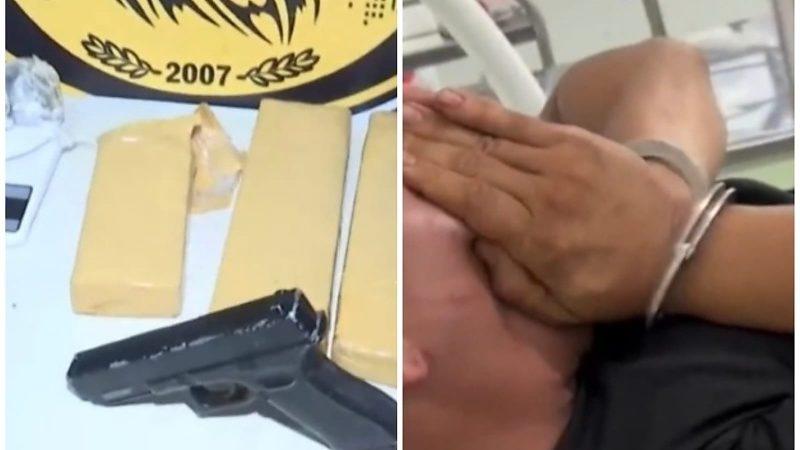 Filho de ex-comandante da Guarda foge da PM, é baleado e preso com quase 2 kg de maconha em MT