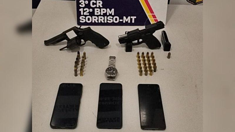 Grupo ligado ao Comando Vermelho é detido com armas enquanto aguardava ordens para matar rivais em Sorriso